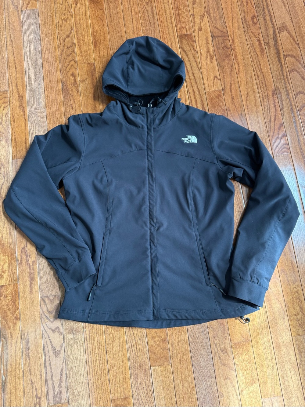 The North Face Women’s Black Hooded Jacket (Cozy Fleece Inside!)